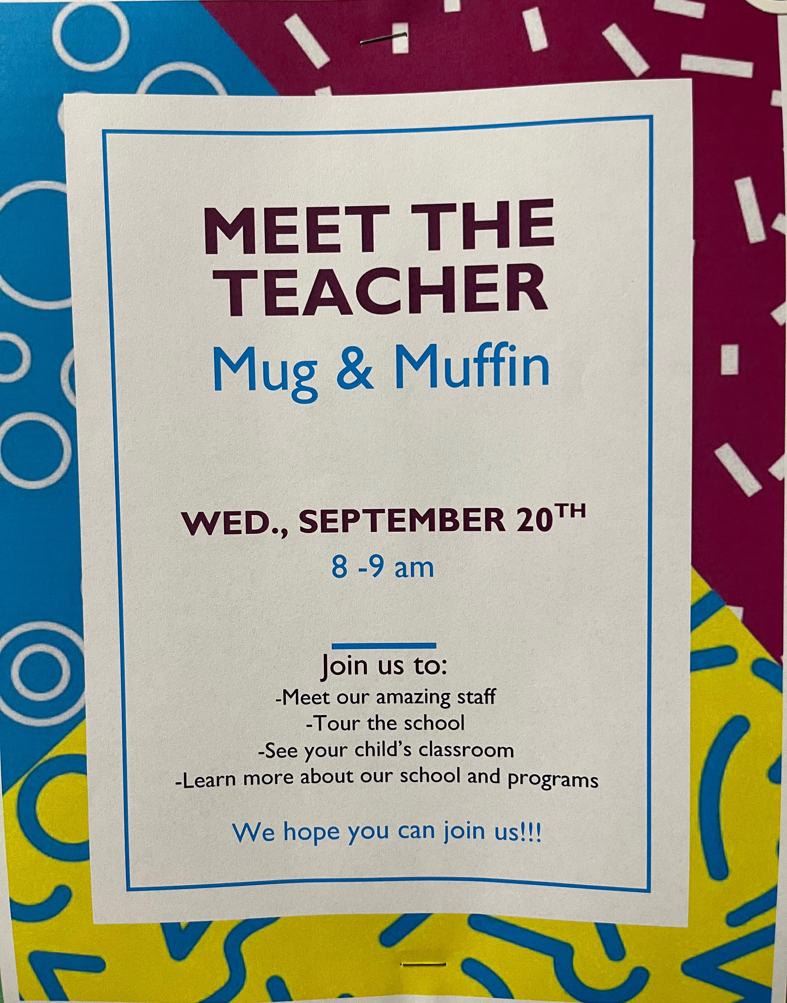 Meet the Teacher Mug & Muffin
