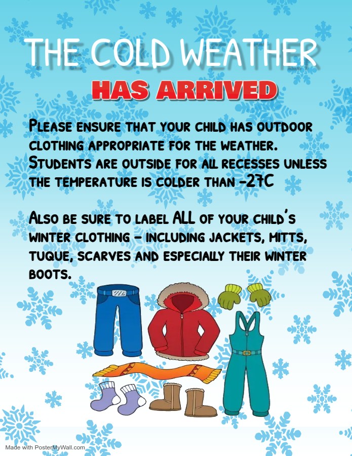 Cold Weather Reminder